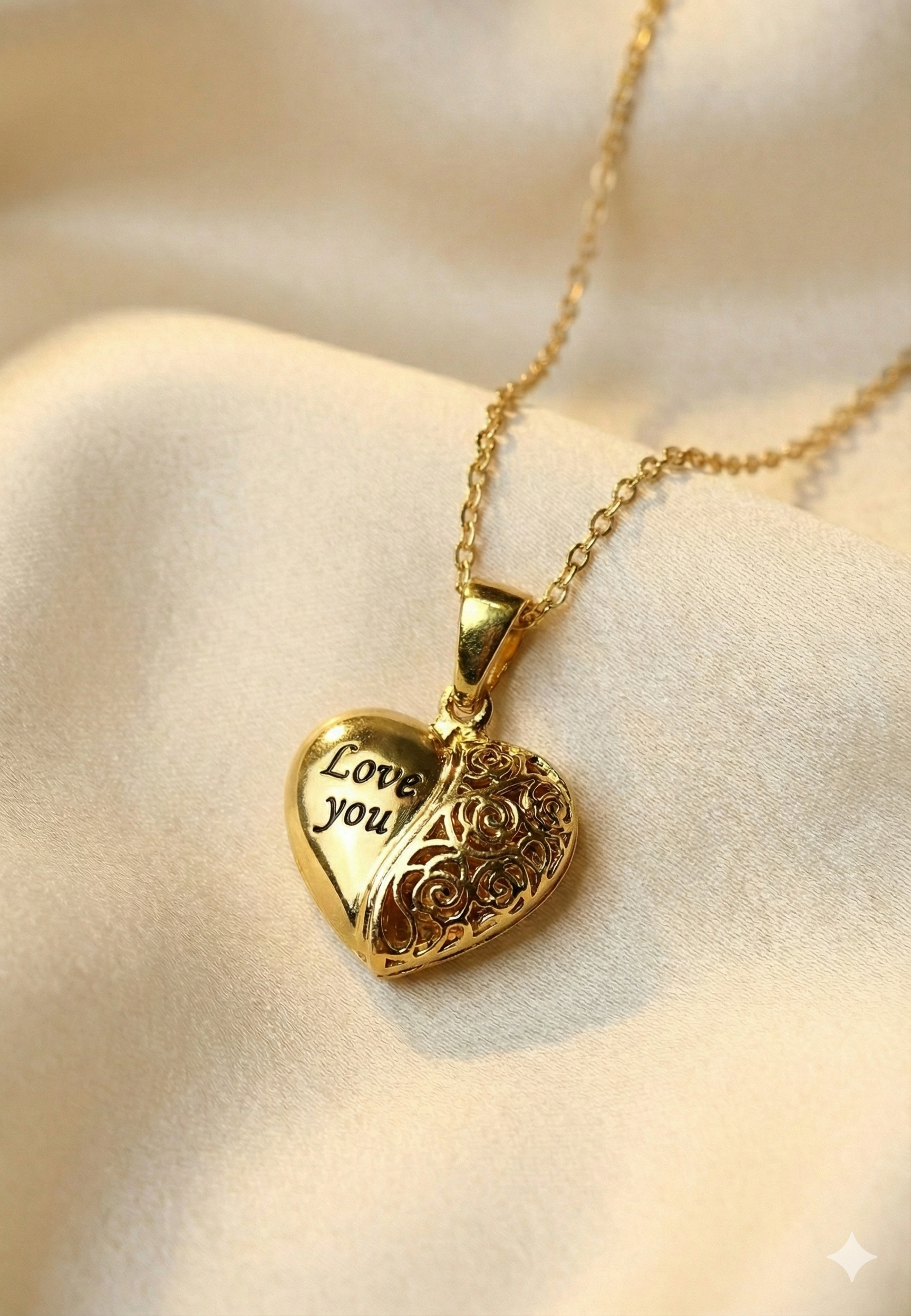 Personalisiertes Herz-Medaillon mit deinem Foto – "Ewige Liebe"