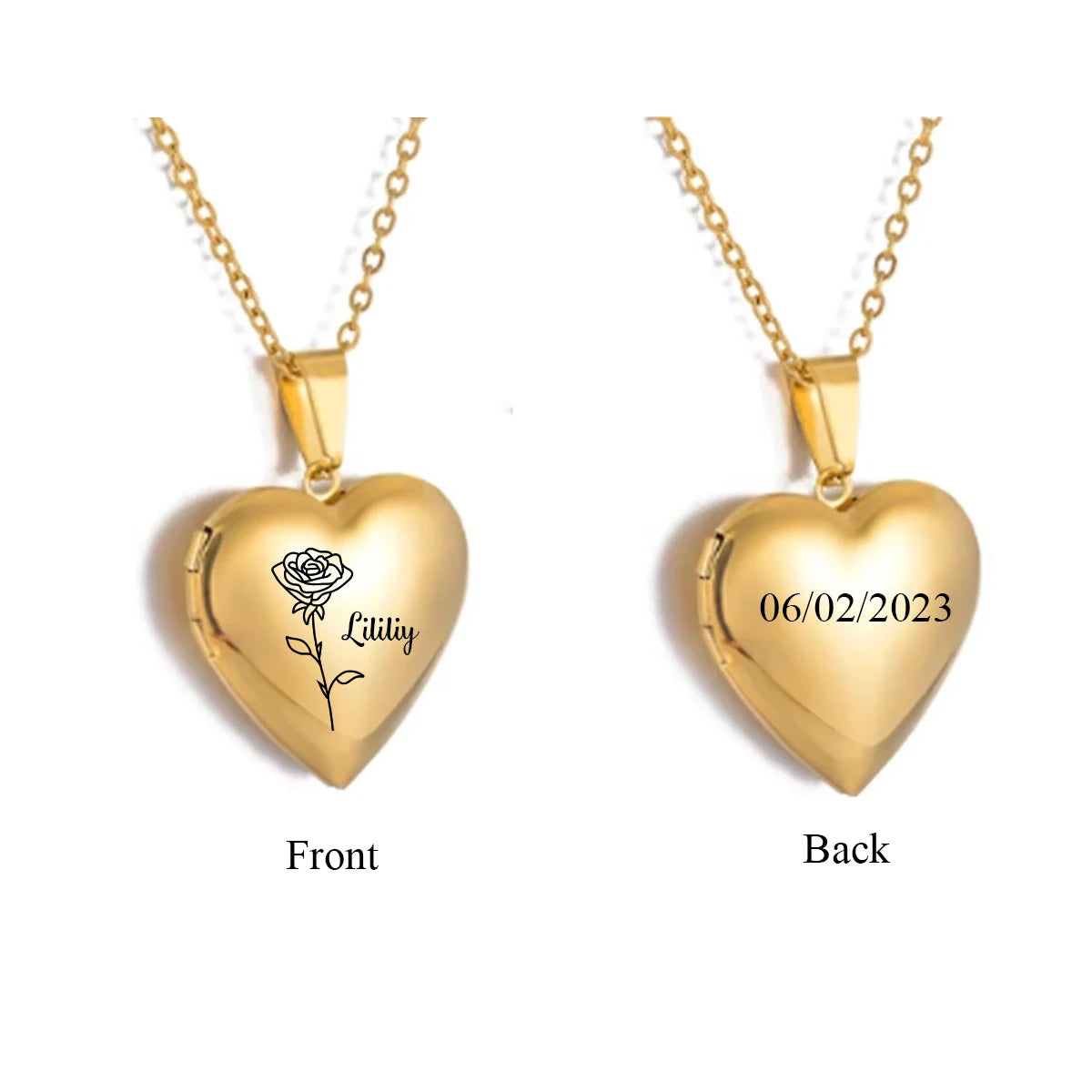 Personalized Birth Flower Locket